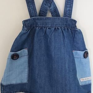 Next UK denim romper skirt sz 2-3 years